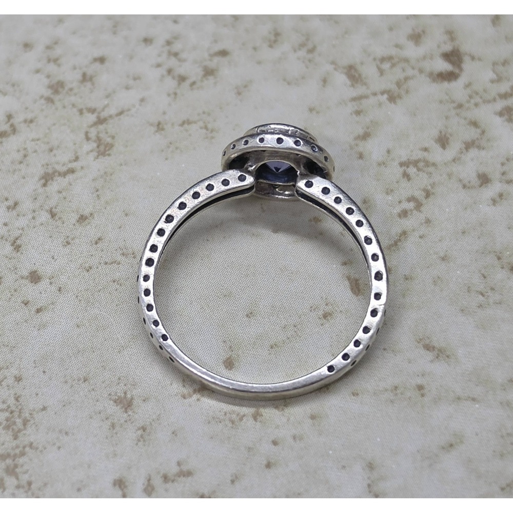 9.25 Sterling Silver Silpada Azure Allure Blue Purple CZ Ring Size 8 Thai - Picture 6 of 9